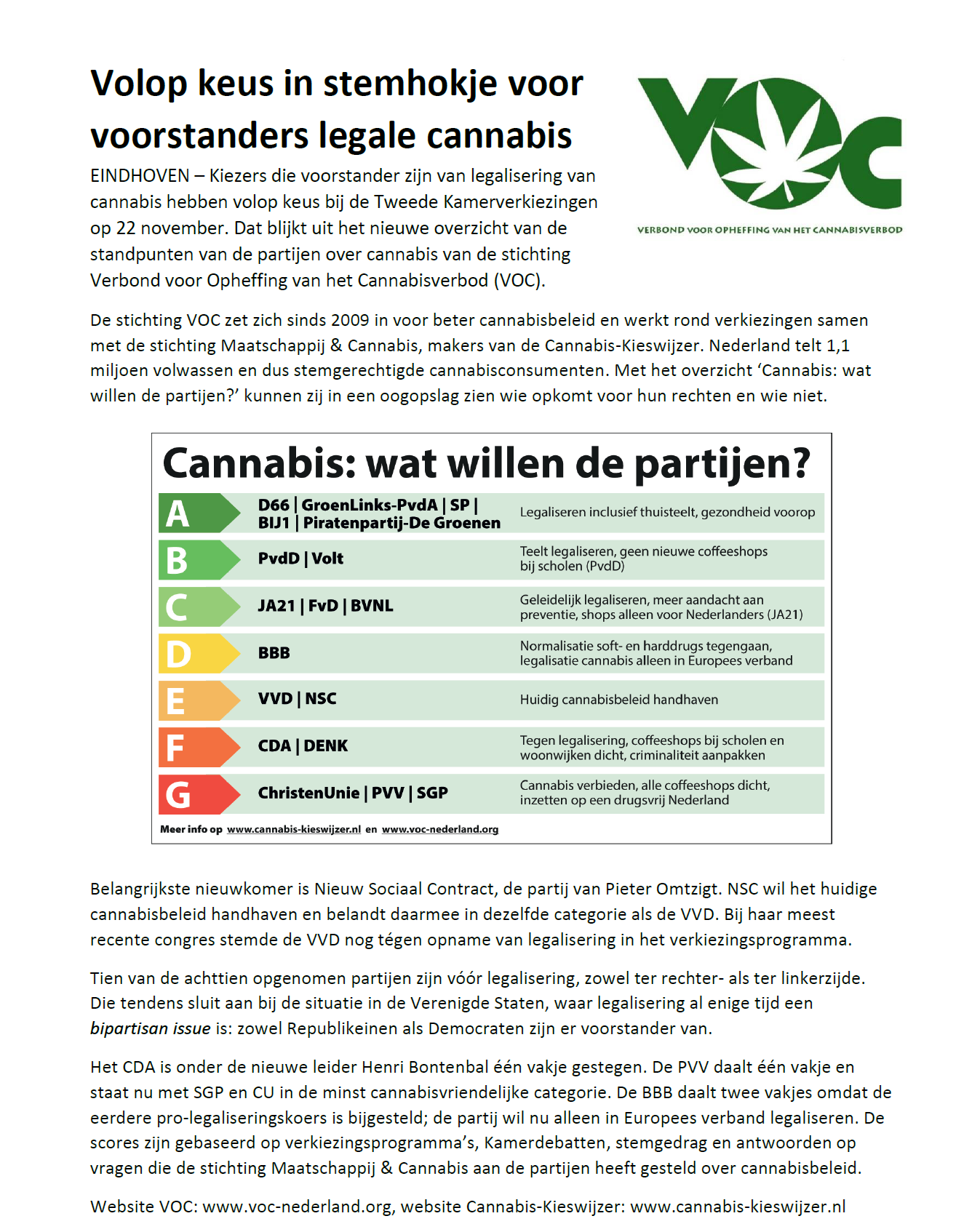 persbericht cannabislabel 2023